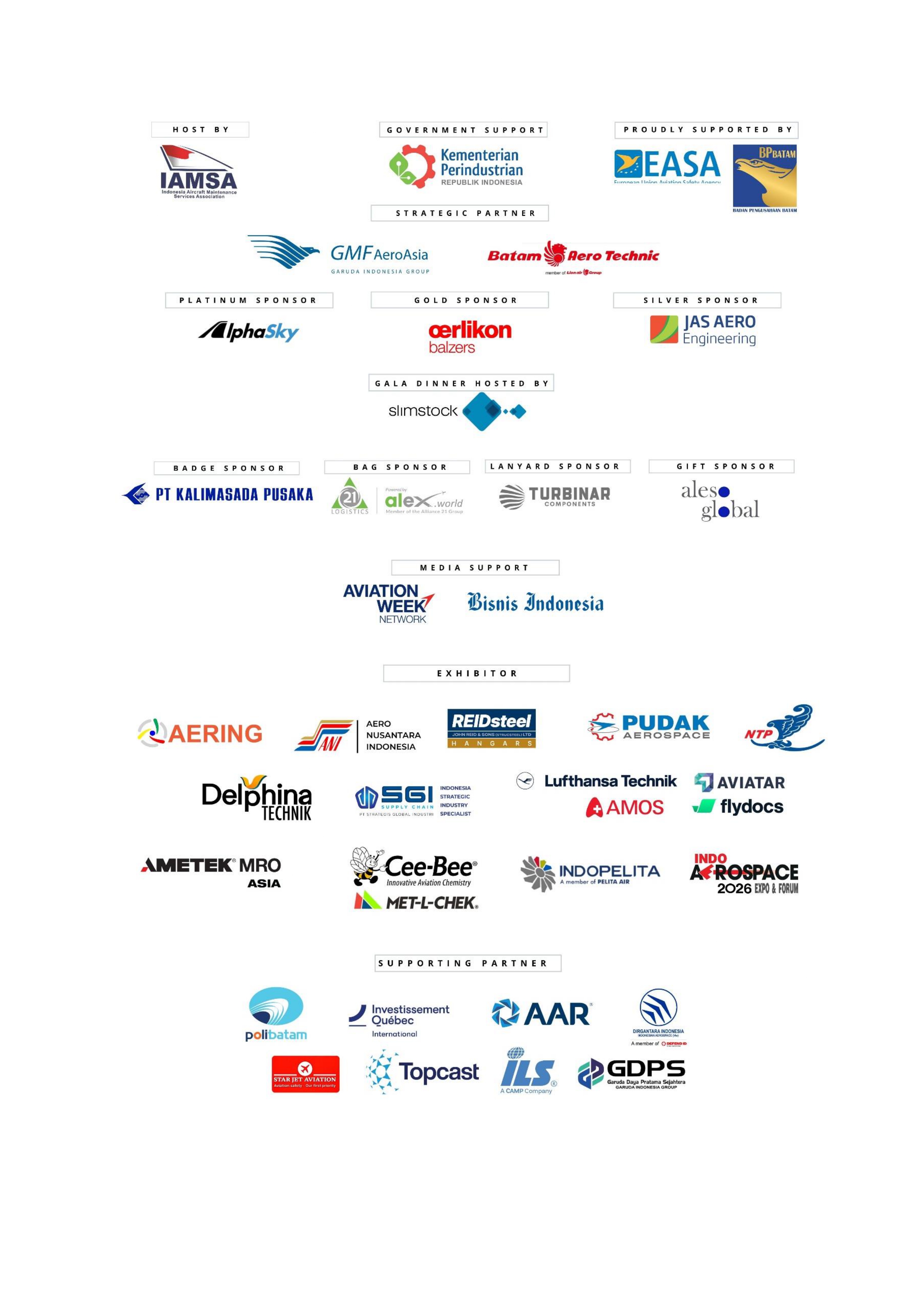 Sponsors & Supporting Organisations